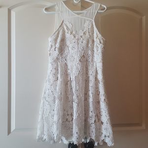 Francesca's White Lace Wedding Bridal Bachelorette Dress